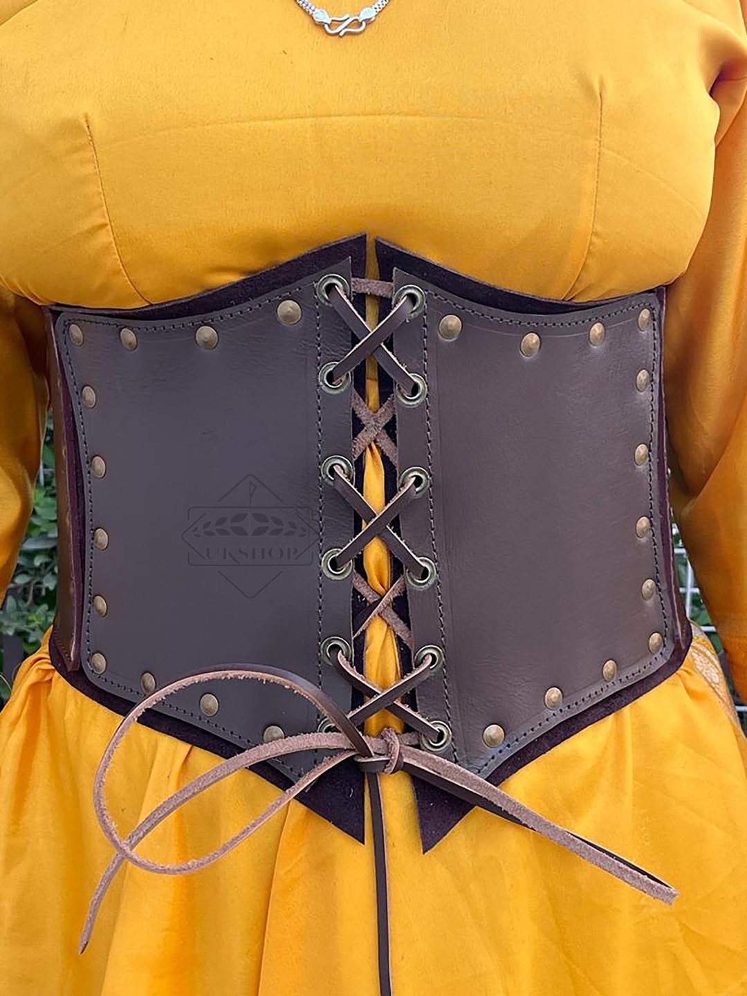 Medieval Corset Belt Underbust Leather Corset Belt Retro Etsy