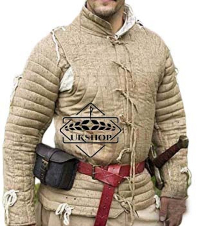 Medieval Gambeson Thick Padded Aketon SCA Larp padded armor Etsy