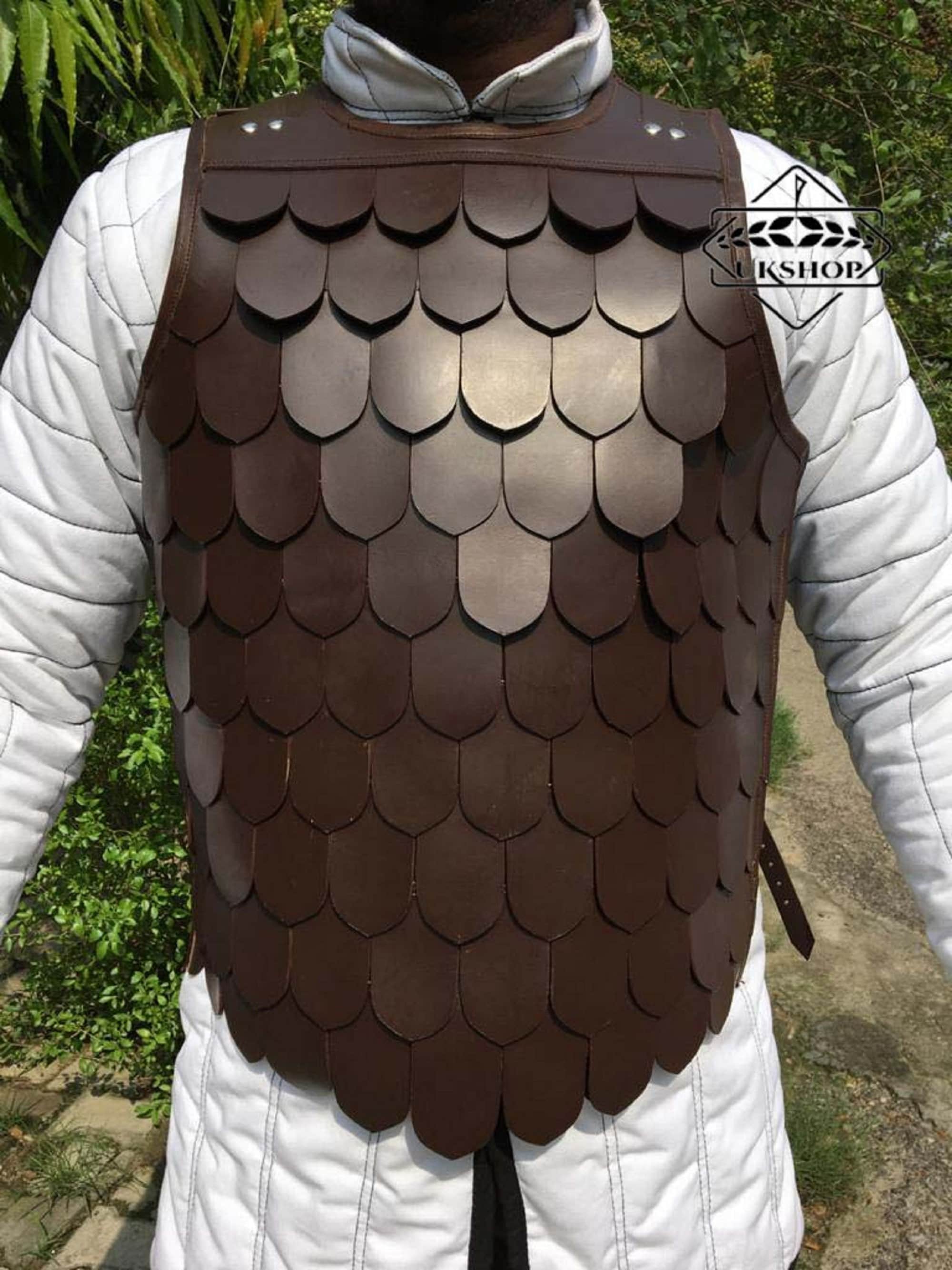 Leather Scale Armor Medieval Leather armor Leather Scale Etsy