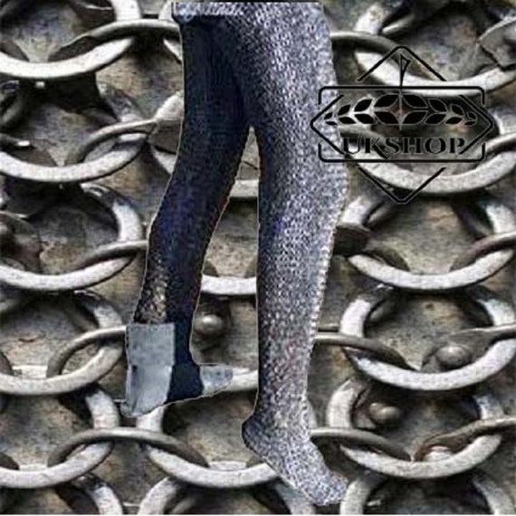 Chain Mail Chausses Leggings, 9mm Round Riveted With Solid Rings Leggings,  UKE-092 Valentine's Day -  Norway