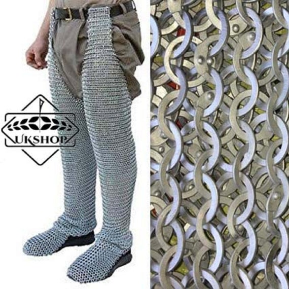 Chain Mail Chausses Leggings, 9mm Flat Riveted With Solid Rings, Chainmail  Chausses Galvanized Leg, UKE-090 Easter Gift -  Canada