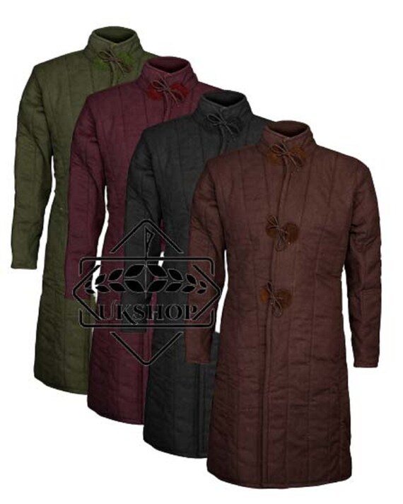 Medieval Celtic Viking Padded Armour Gambeson With Full Sleeves