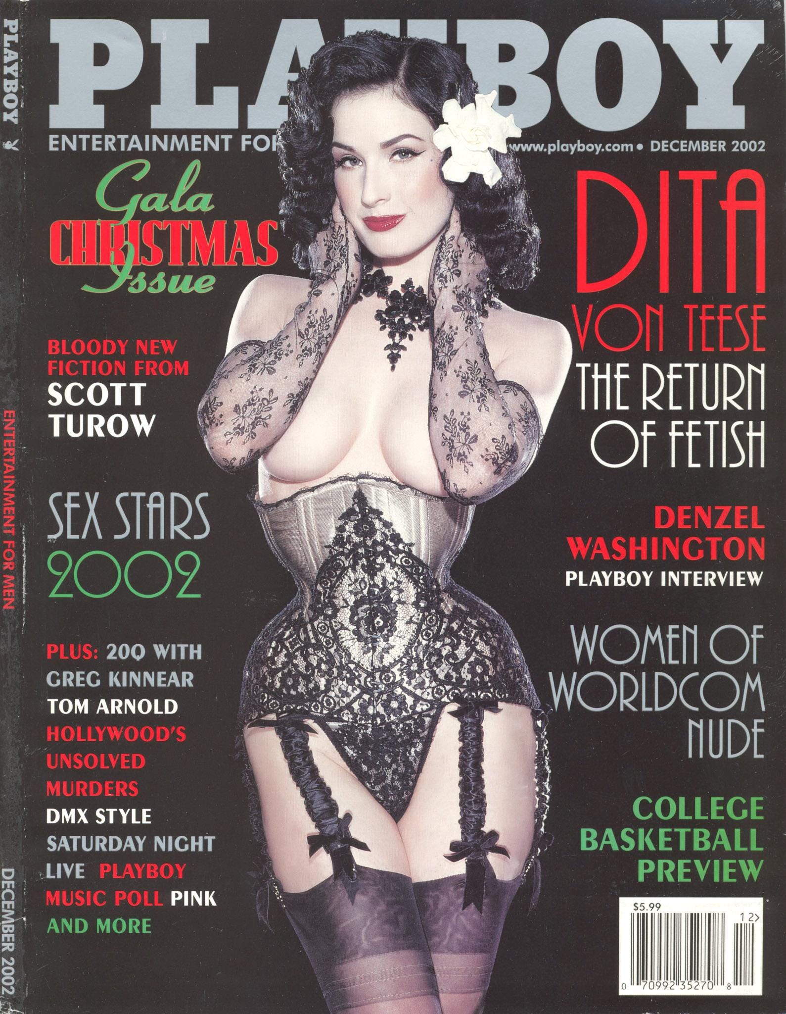 Dita Von Teese Playboy December 2002 Cover Only | Collectible Pin-up