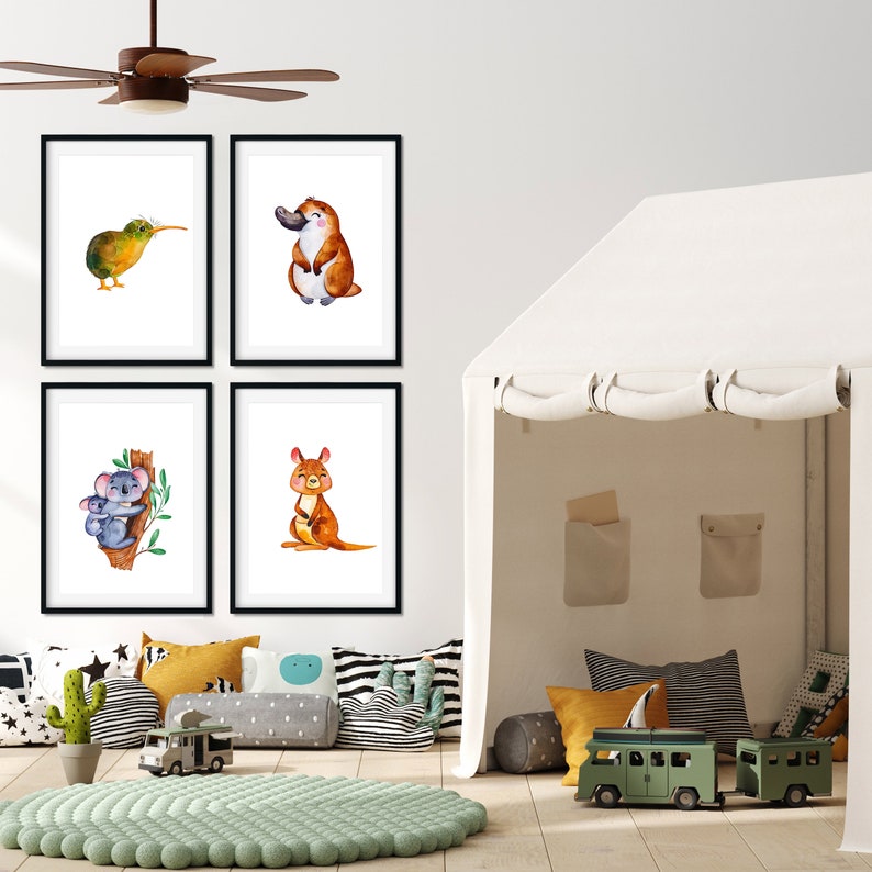 Printable Australian Animals Nursery Animals Print Jungle Etsy