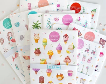Oops Sticker Pack, Misfit Sticker Pack, Pack of 5 Random Sticker Sheets, Planner Stickers, Sticker Sheets, Bujo Stickers