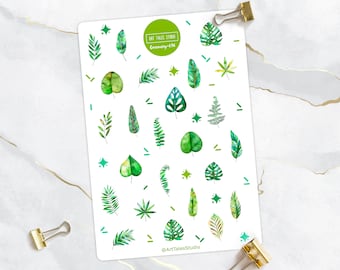 Groen Stickers, Sticker Sheet, Plant Stickers, Planner Stickers, Bullet Journal Stickers, Natuur Stickers, Huisplanten Stickers