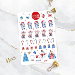 Christmas Stickers, Sticker Sheet, Winter Stickers, Planner Stickers, Bullet Journal Stickers, Festive Stickers, Holiday Stickers, Xmas