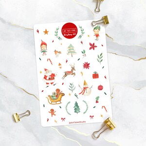 Adesivi natalizi, Foglio adesivo, Adesivi invernali, Adesivi planner, Adesivi Bullet Journal, Adesivi festivi, Adesivi natalizi, Regalo di Natale