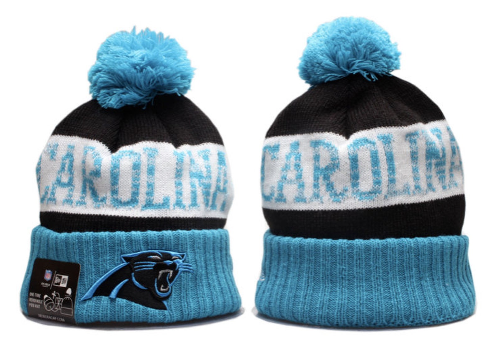 Carolina Panthers NFL Football Beanie Cap Knit Pom Winter Hat Etsy