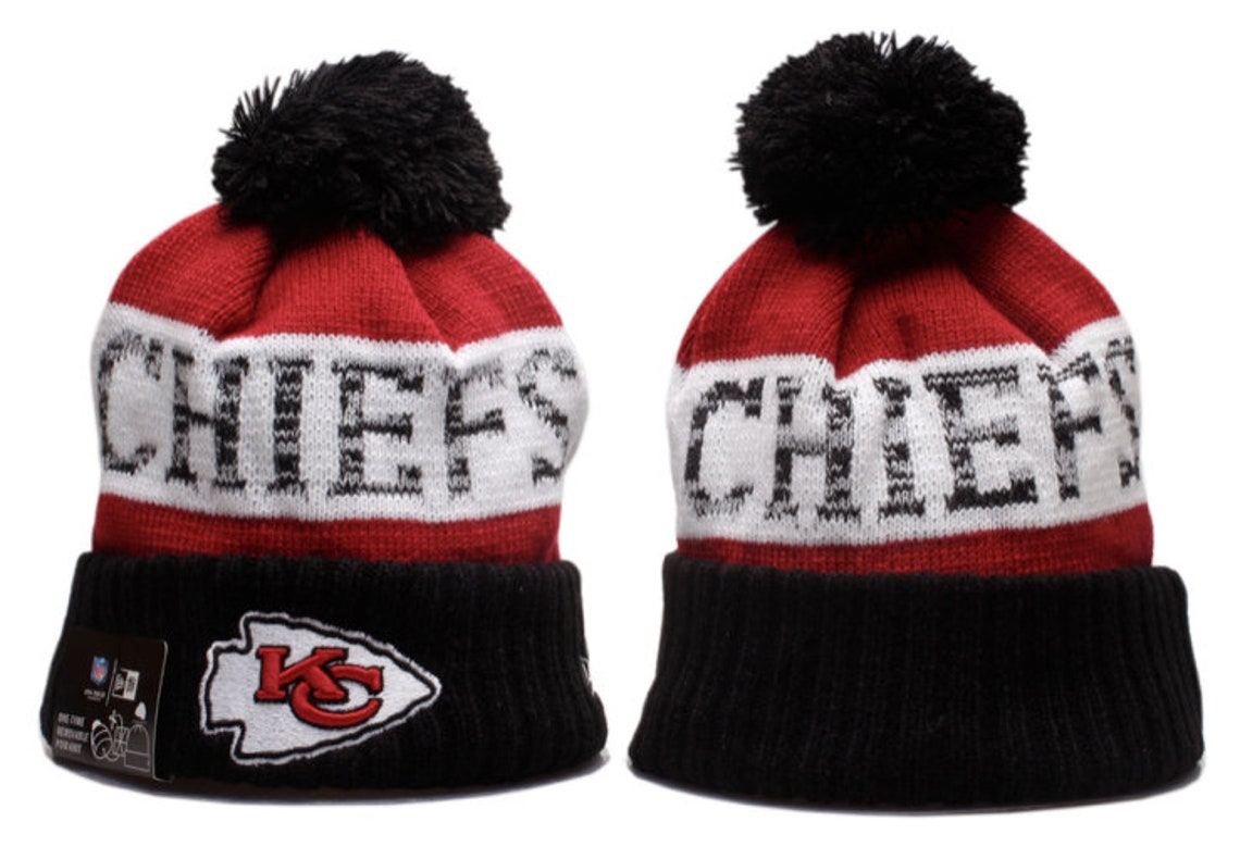 Kansas City Chiefs NFL Football Beanie Cap Knit Pom Winter Hat Etsy