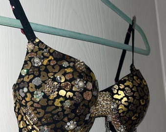 28B Gold, Gaudy, and Cheetah Bra