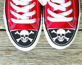 Skull & Crossbones toecap decal- Converse