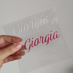 Personalized iron-on labels. Customized labels for customizable accessories. Iron-on lettering for t-shirts