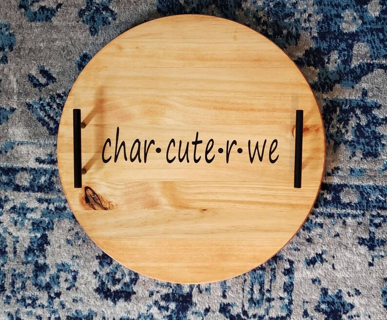 Personalized Lazy Susan With Handles optional Turntable Etsy