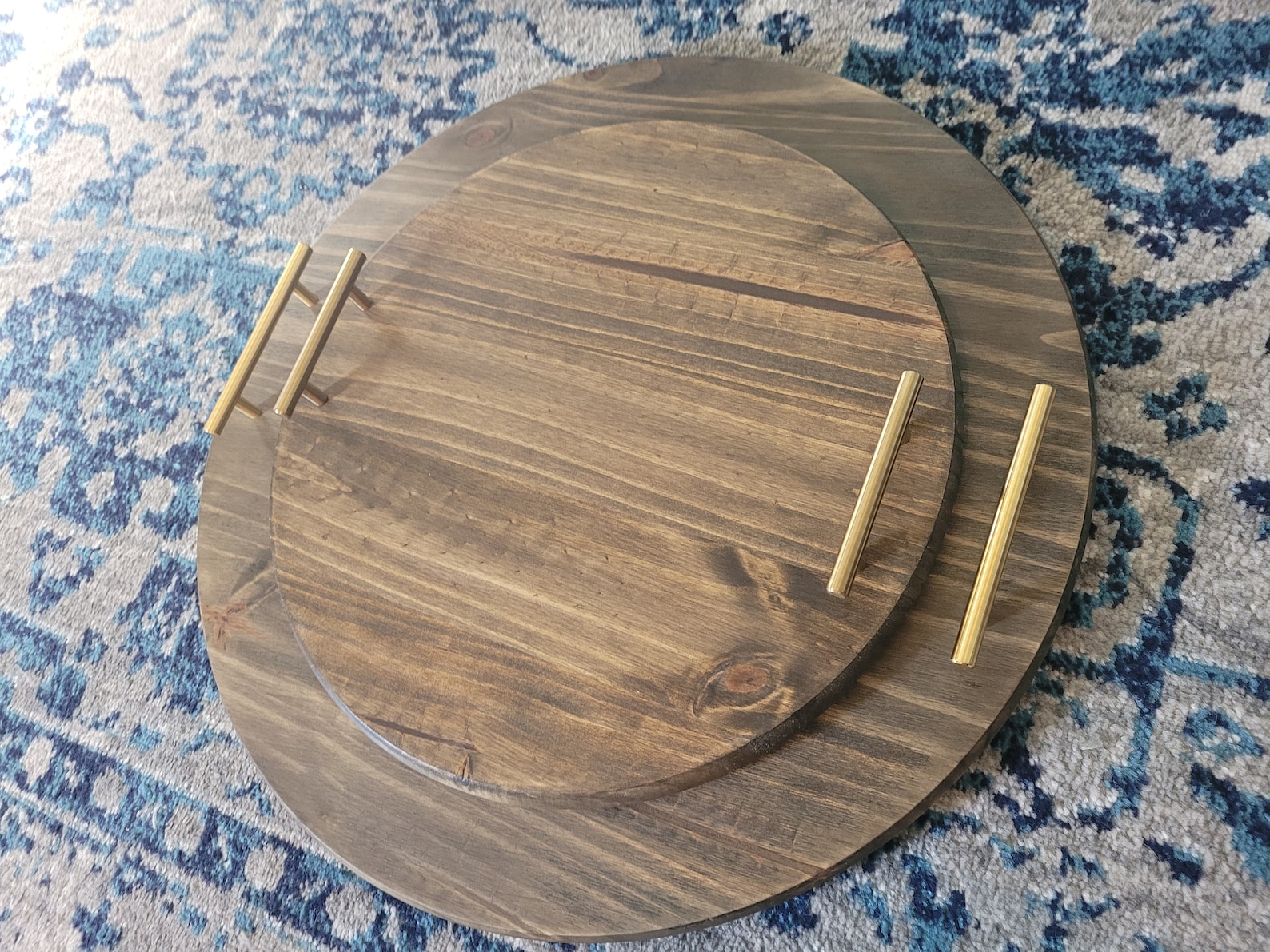 Turntable Lazy Susan 24 Lazy Susan With Handles Etsy