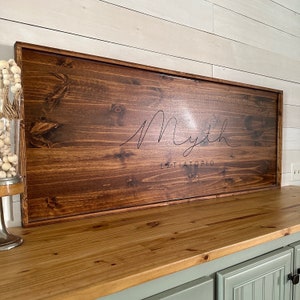 Extra large charcuterie board with edge 36&quot; 42&quot;, Huge grazing Board