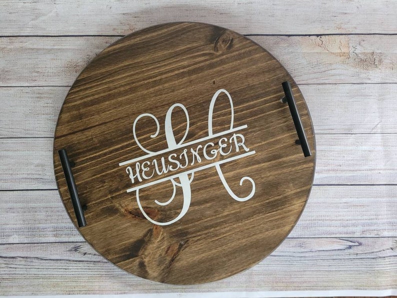 Custom Wood Extra Large Serving Tray With Handles 24 Etsy