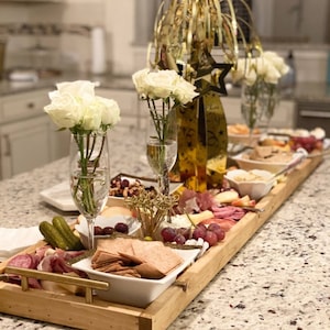 Large wood serving tray, Wedding keepsake gift for parents, Gift for siblings
