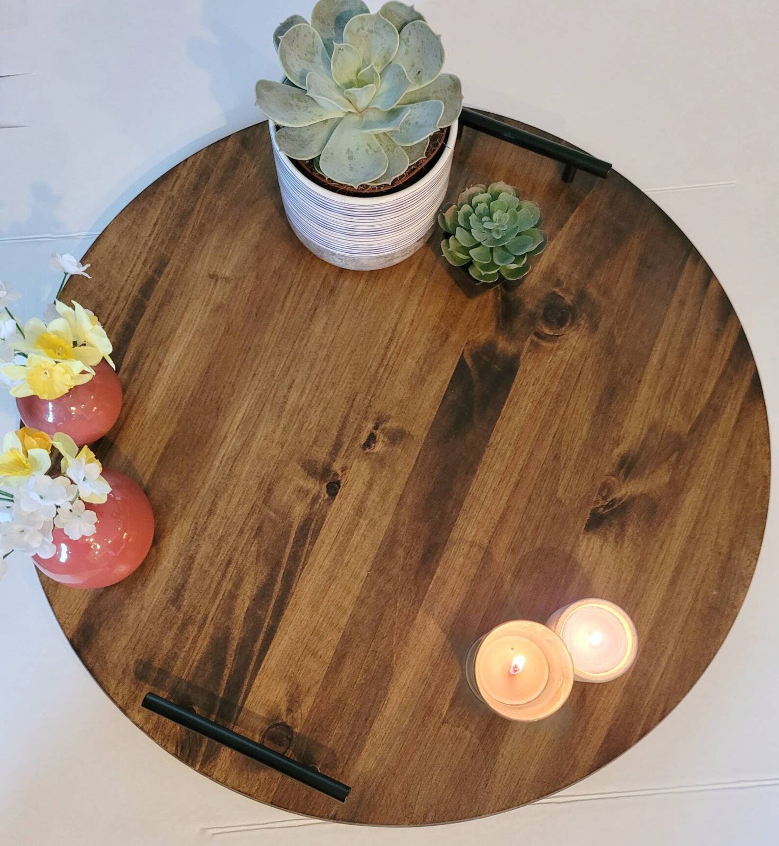 Turnable Lazy Susan 24 Lazy Susan with handles Etsy