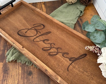 Large charcuterie board tray personalized, 2ft long and 3ft long Monogram tray wedding gift