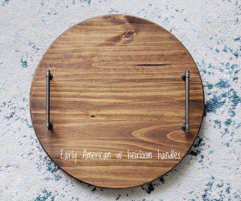 Extra large 24 Round Wood Serving Tray sealed wood Etsy