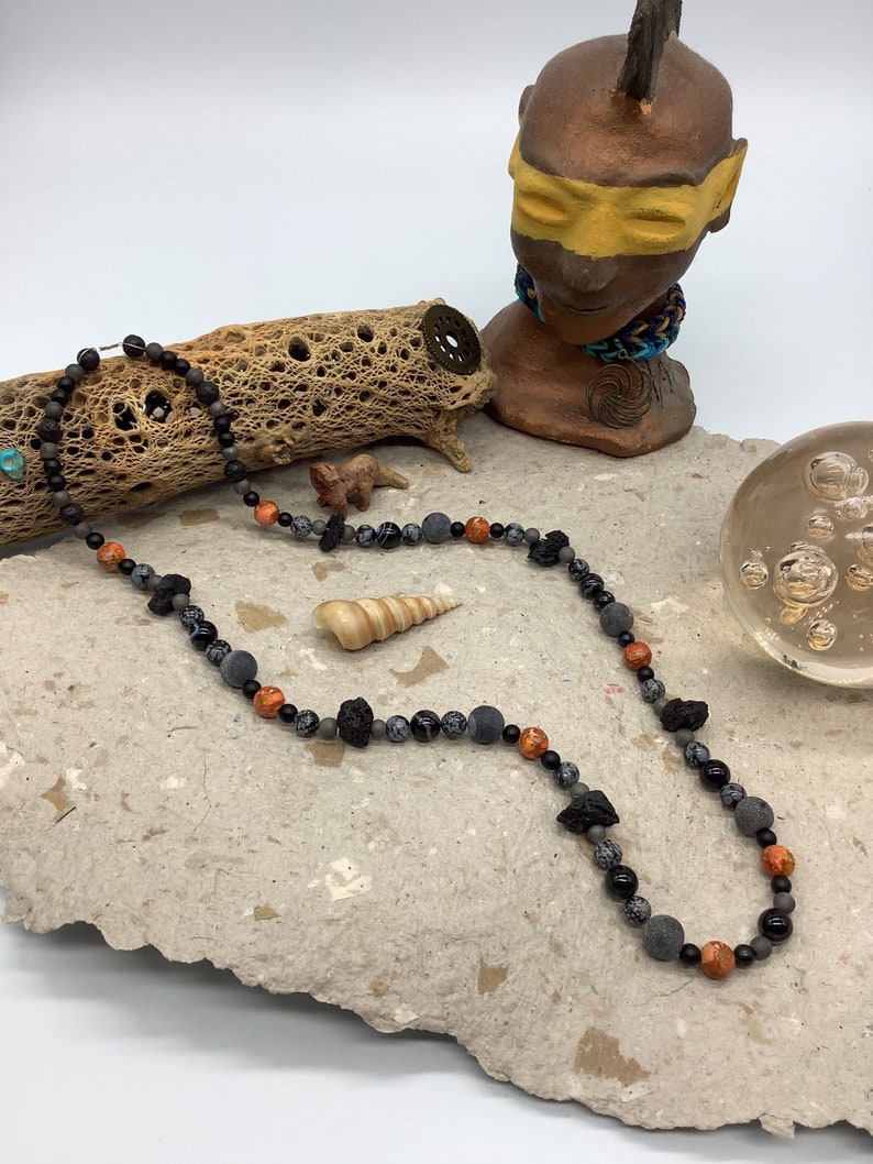 Bead Necklace Gemstone beaded Necklace Beaded New Age Necklace Boho Necklace Beaded Necklace Handmade Necklace