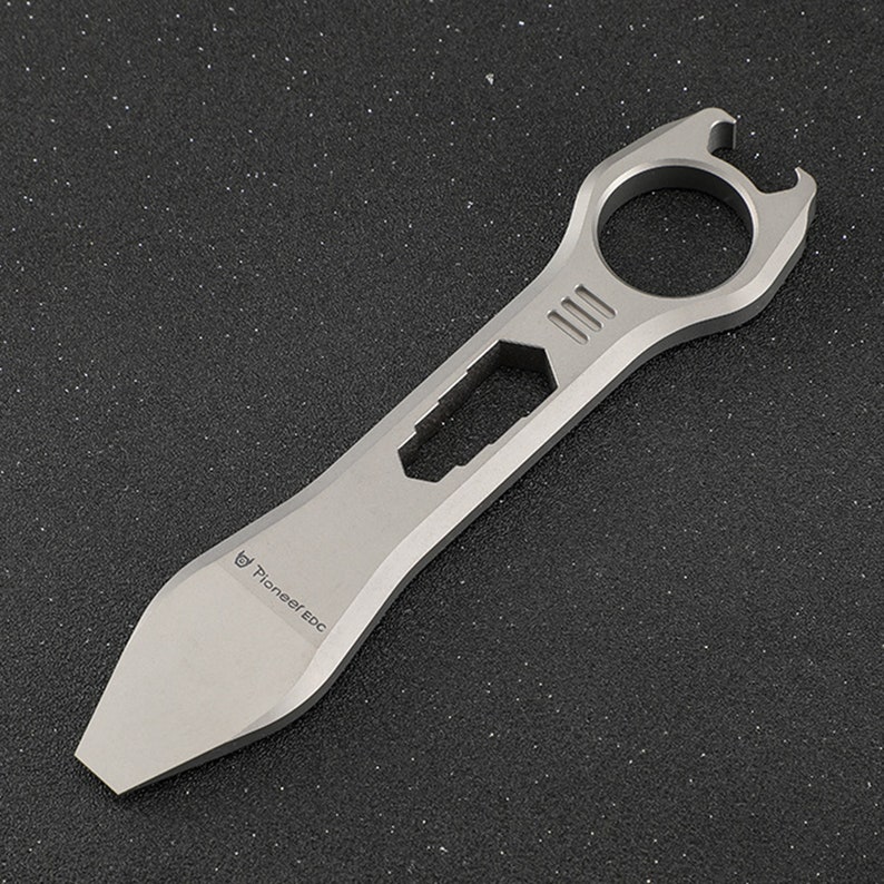 Titanium EDC Pry Bar Multi Tool Bottle Opener Nail Puller Crowbar