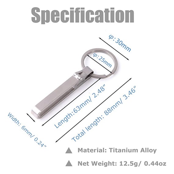 Hamans Titanium Keychain Anti-lost Keychain Multi-function 