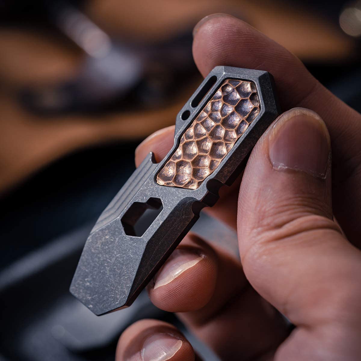 Titanium Pry Bar EDC Multi Tool With Bottle Opener Screwdriver Function