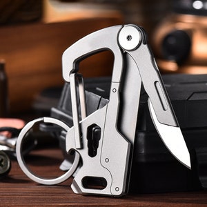 Mini Pocket Knife Portable Stainless Steel Folding Knife Keychain Box  Cutter Survival Multitool Camping Emergency EDC Gadgets