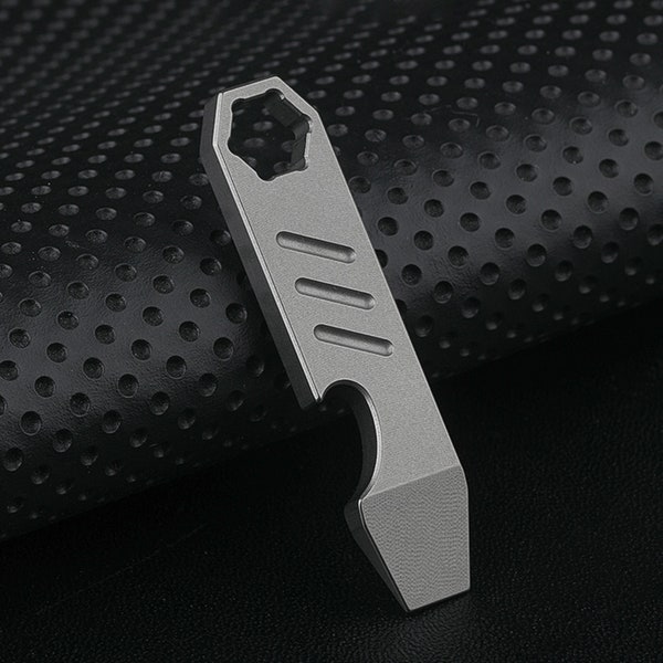 Hamans EDC Pry Bar Pocket Keychain Multi Tool Titanium Pry Bar EDC Pry Bar for Keychains