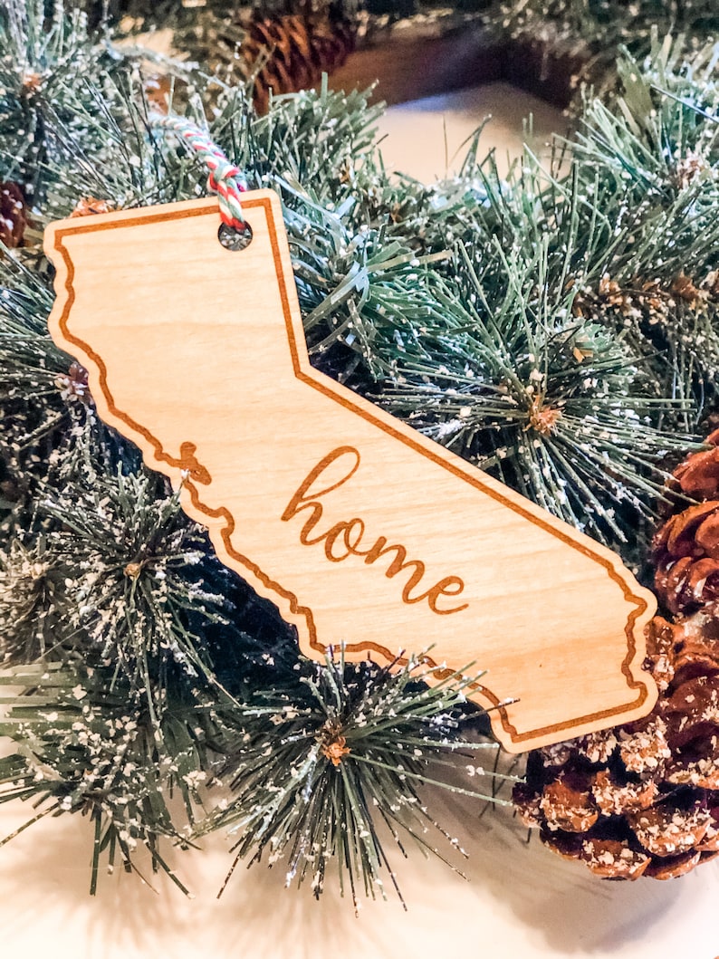 50 State Ornaments Home State Ornament State Christmas Etsy