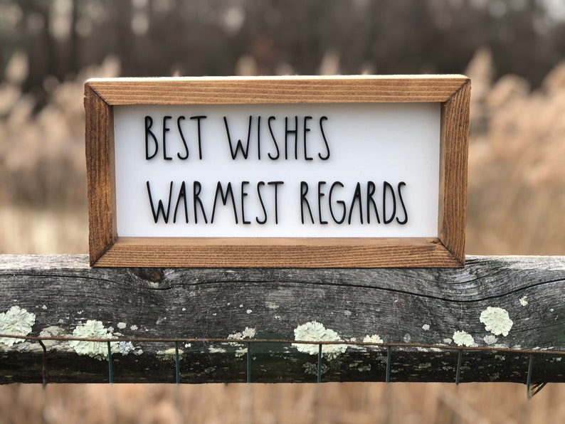 3D Best Wishes Warmest Regards Wood Sign Schitt's Creek | Etsy