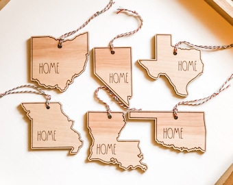 50 State Ornaments SVG - Farmhouse - Home State Ornament - State Christmas Ornaments - Puerto Rico - Laser Cut - Digital Files - Glowforge