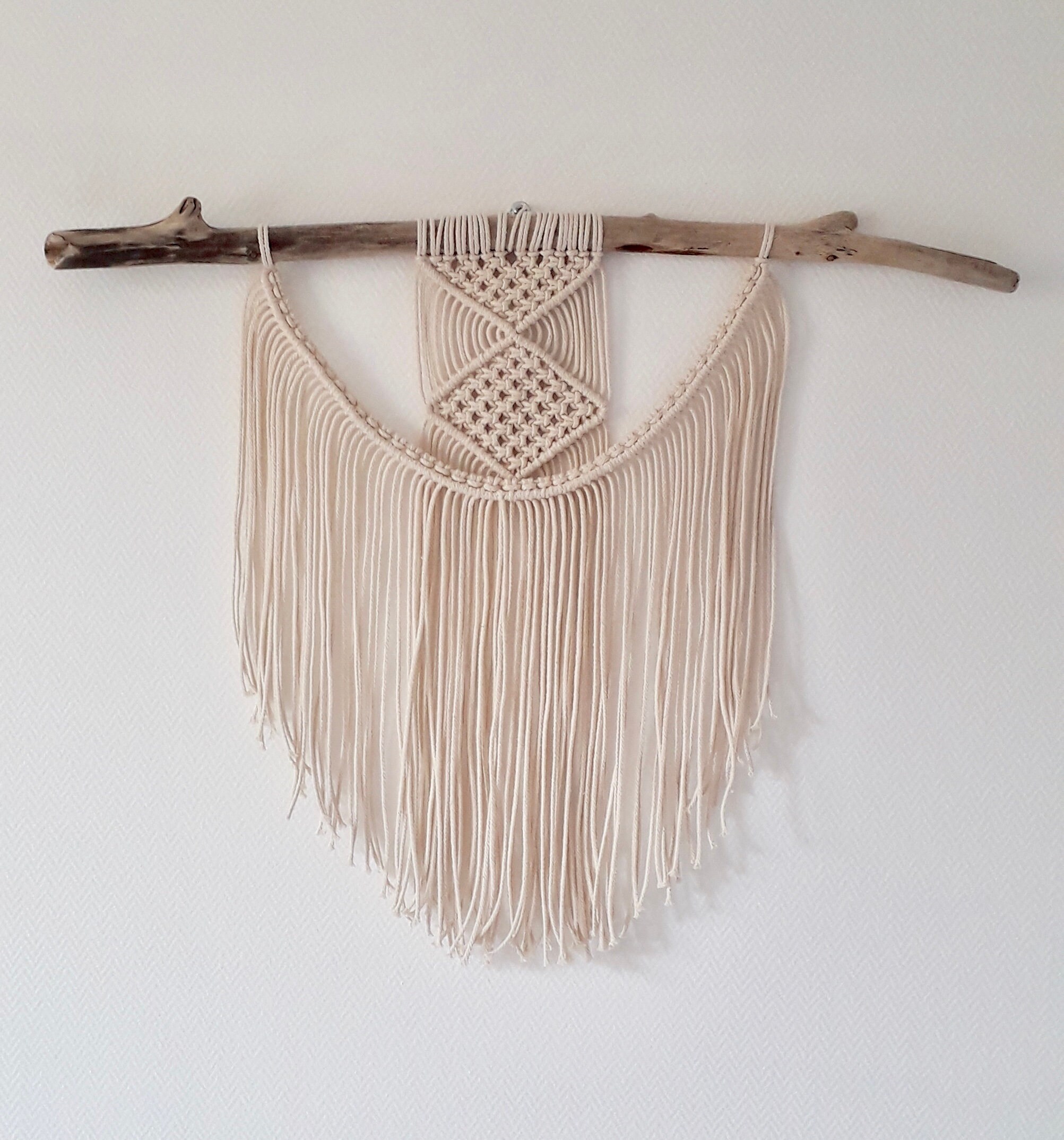 Décoration Macramé, Tenture Murale, Suspension Tissage Mural Coton, Macramé Moderne, Art Boho, Boho 