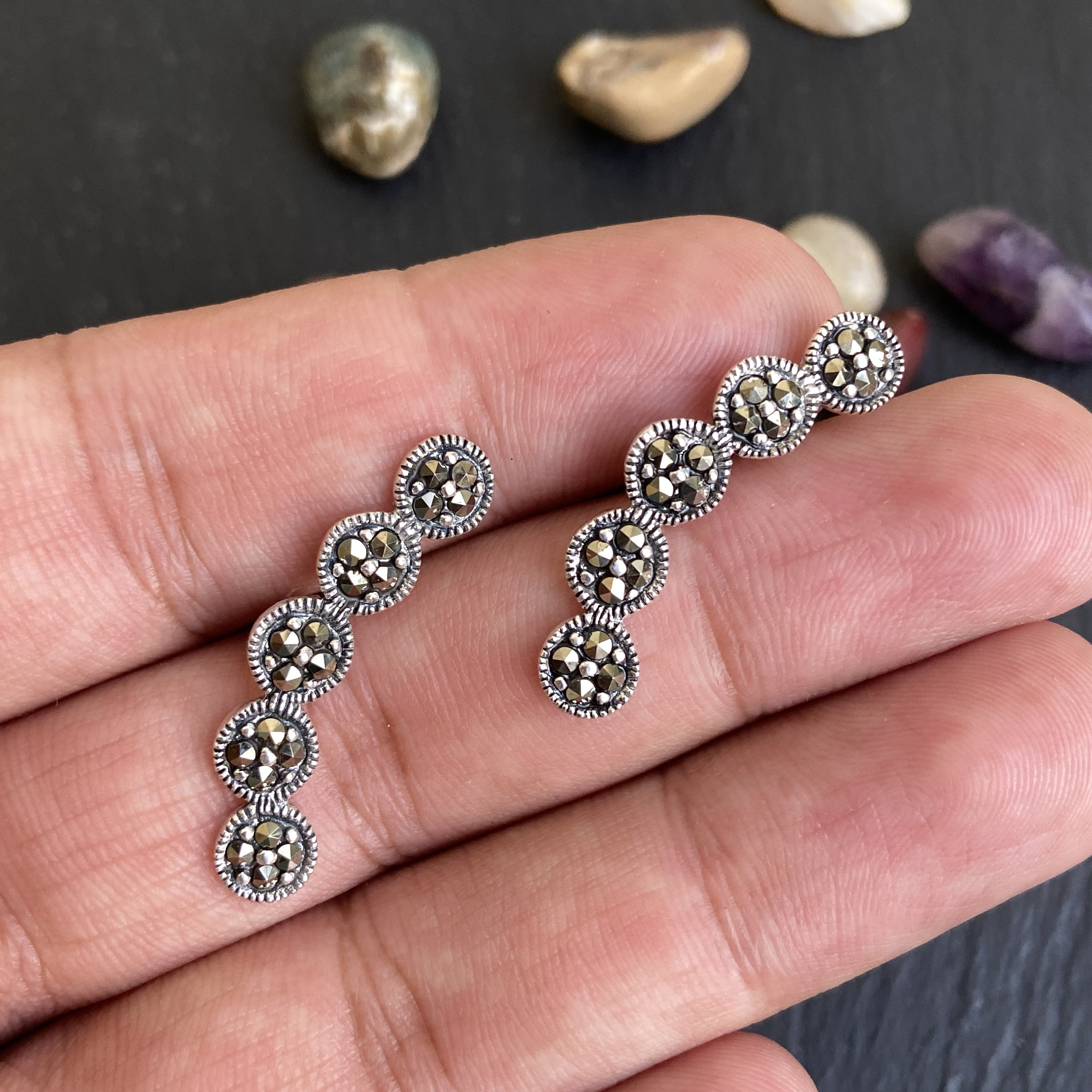 Einzigartige Runde Design Ohrringe Moderne Silber Ohrringe | Etsy