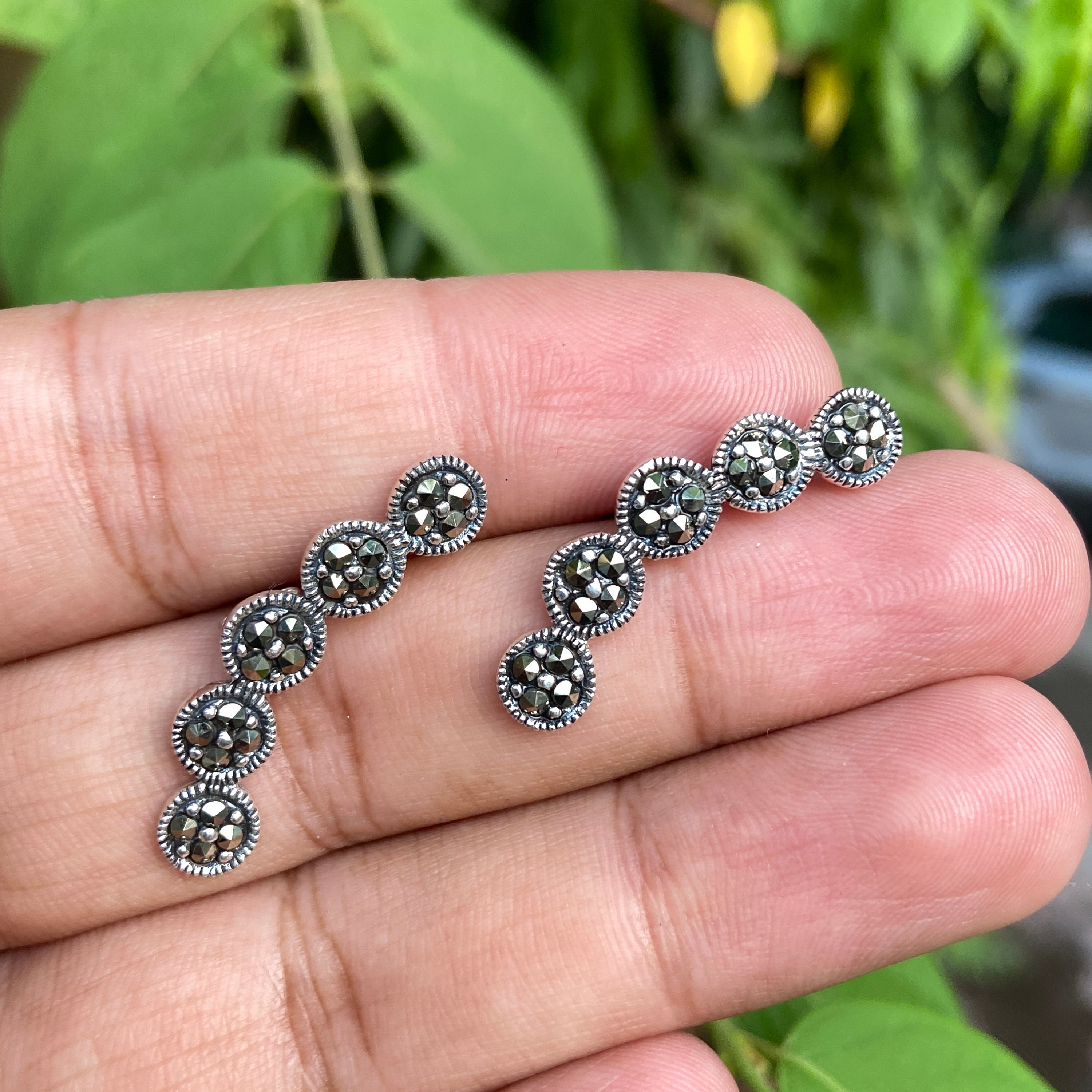 Einzigartige Runde Design Ohrringe Moderne Silber Ohrringe | Etsy