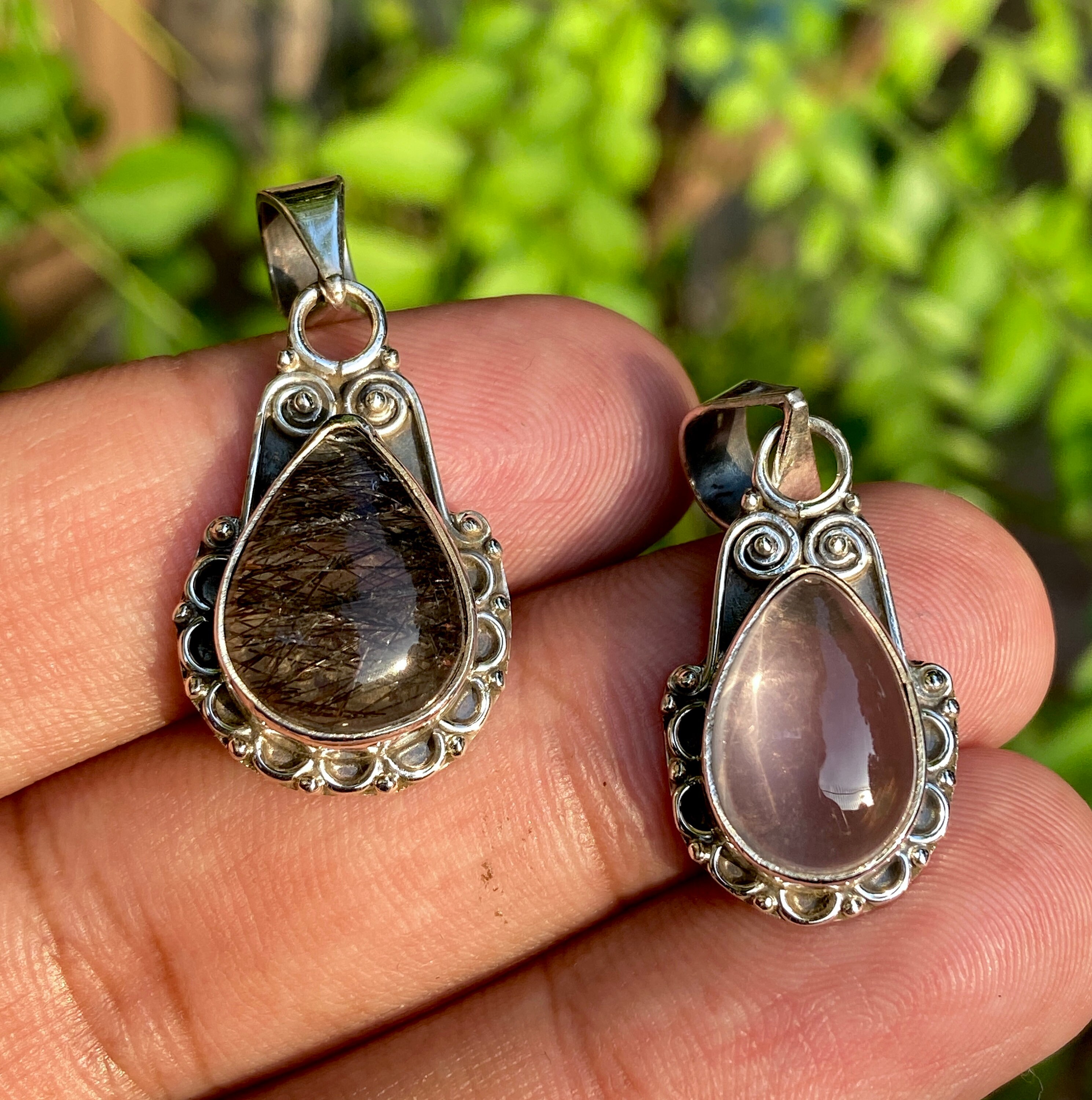 SALE 925 Sterling Silver Gemstone Pendants Handmade Silver Etsy