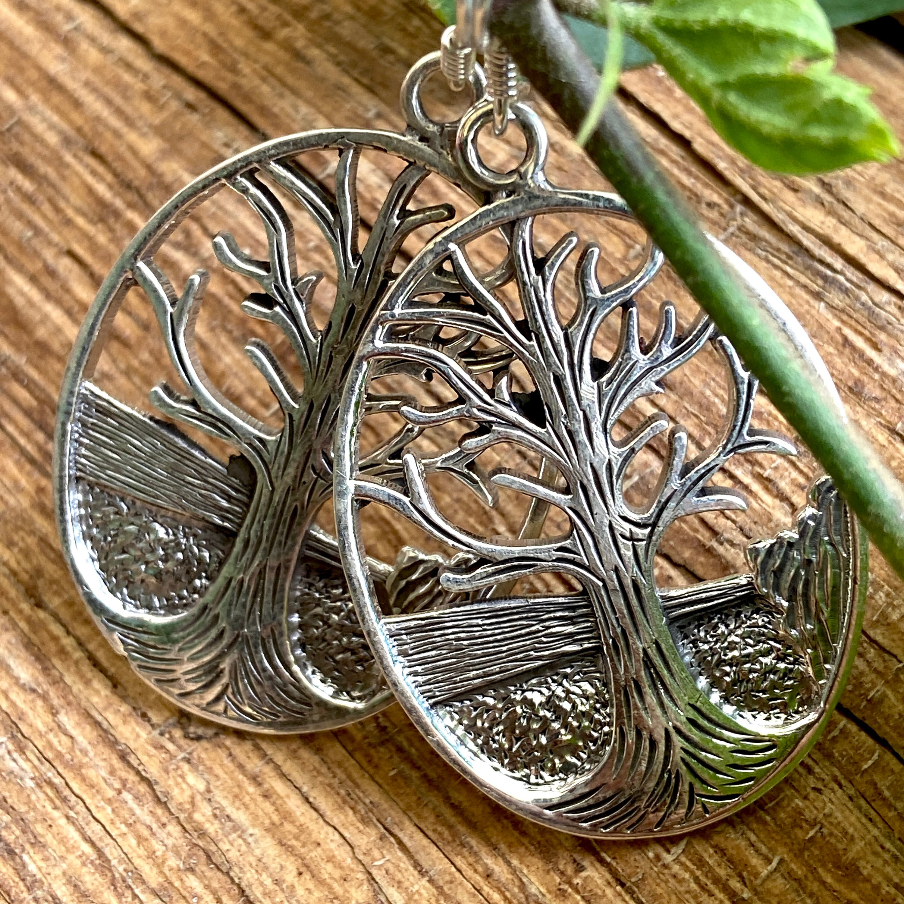 925 Sterling Silver Handmade Dangle Earrings for Her Tree & Etsy