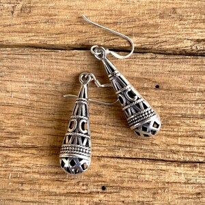 Designer Sterling Silver Dangle Earrings: Modern Geometric Jewelry