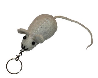 Keychain - mouse - white