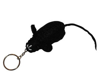 Schlüsselanhänger - Maus - schwarz