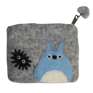 Monedero de fieltro bolso de fieltro monedero con cremallera conejo gordo