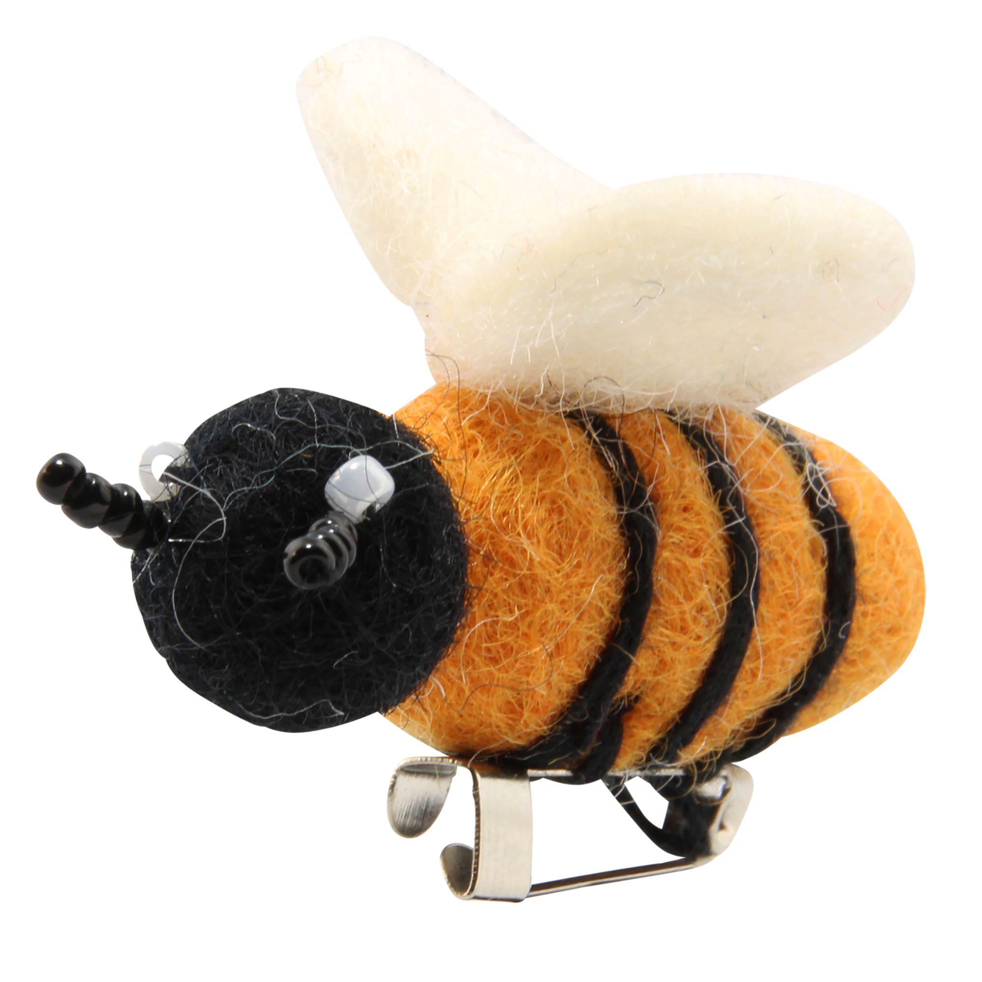Brooch - pin - felt - bumblebee
