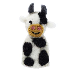 Felt finger puppet - cow - finger puppet