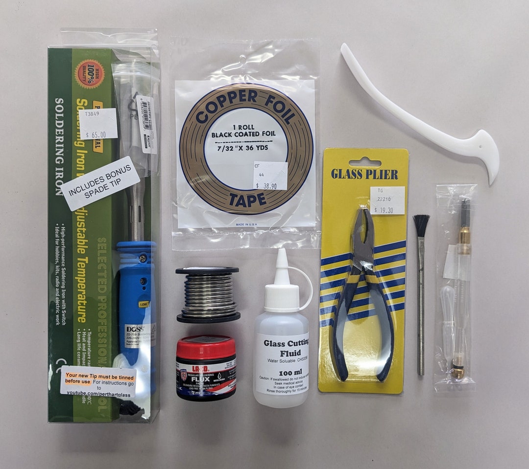 Stained Glass Tool Kit, Copper Foiling Starter Kit, Glass Art Hand