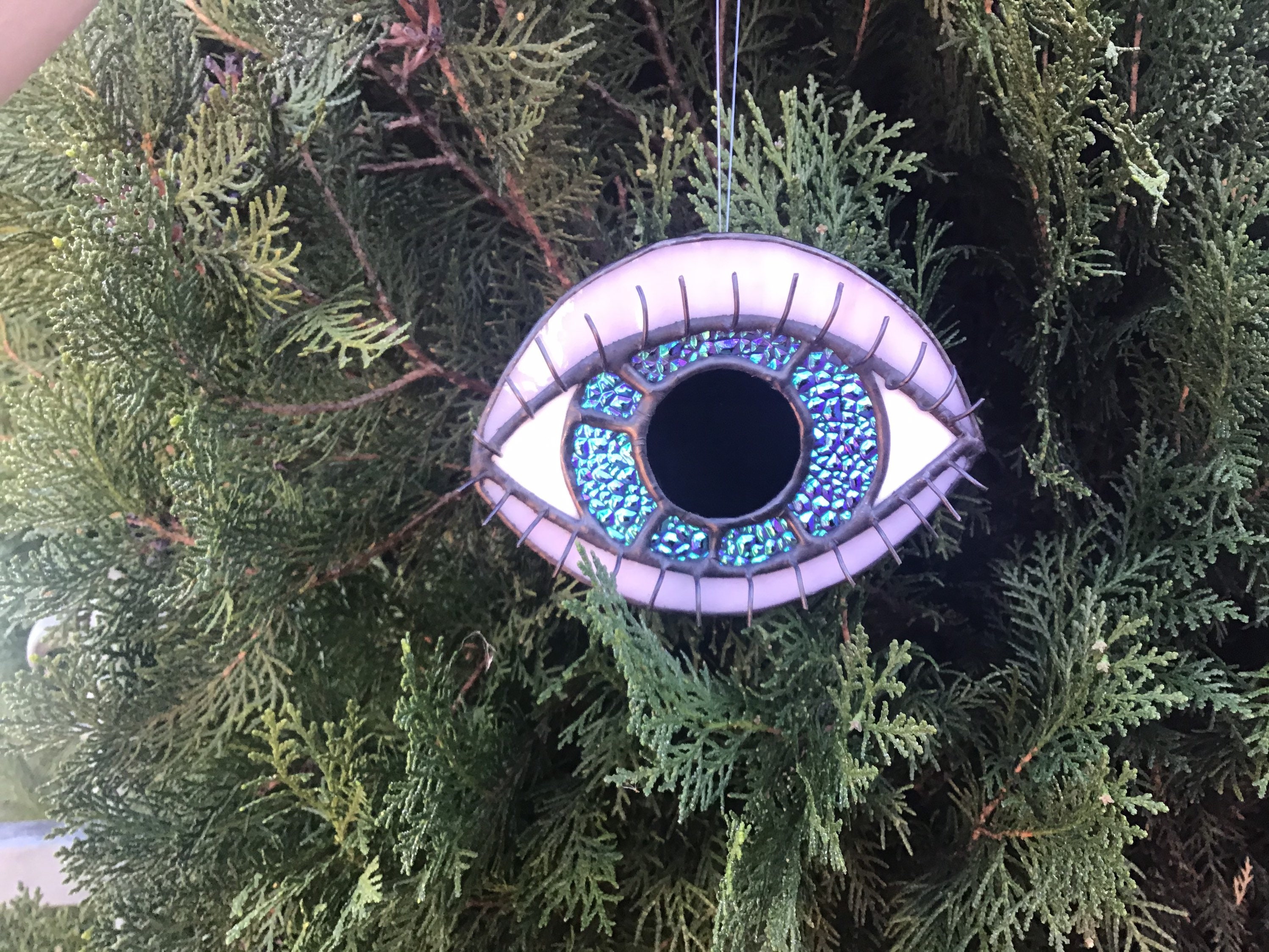 Glass Eye Suncatcher Dichroic Glass Iris Wall Art 3D Lashes Etsy