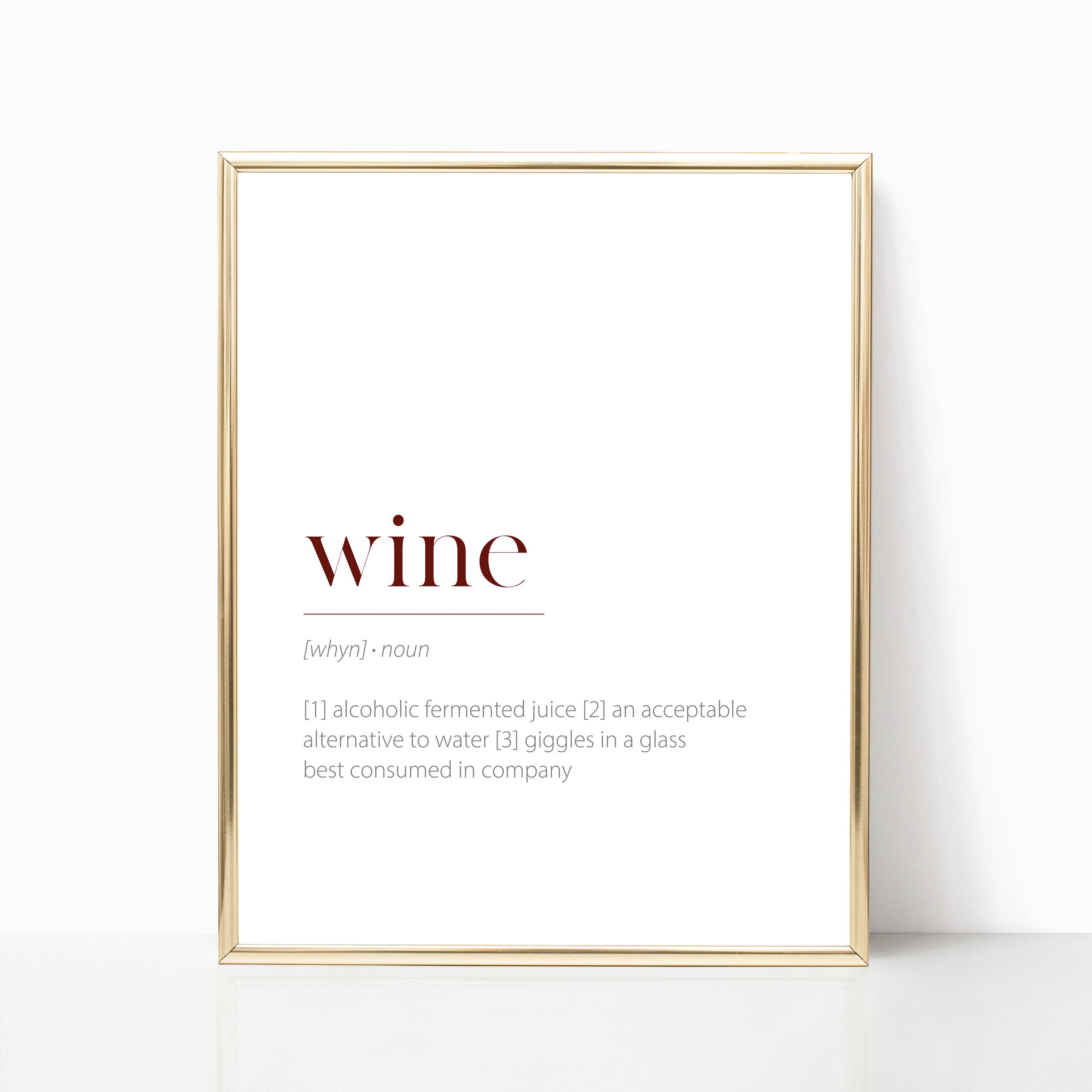 Wine Definition Print Wine Noun Print Wine Printable Wine Etsy