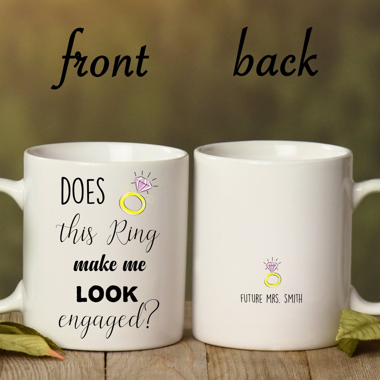 Personalized Engagement Mug Couples Mug Engagement Gift Etsy Ireland