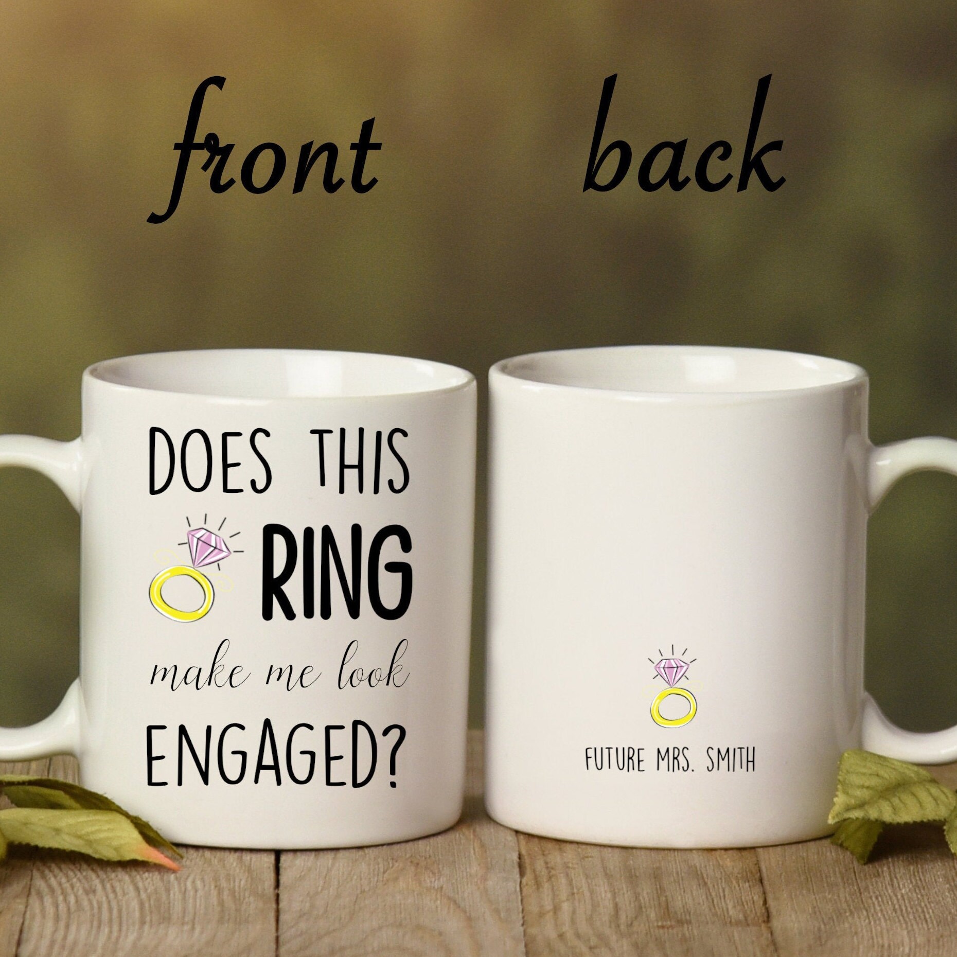Personalized engagement Mug couples mug Engagement gift Etsy